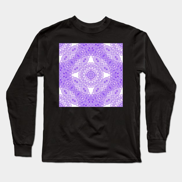 pointillist kaleidoscope in purple Long Sleeve T-Shirt by hereswendy